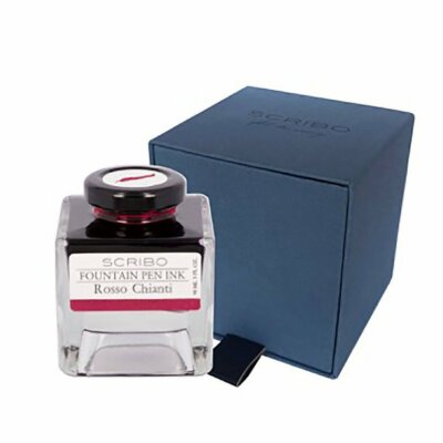 Scribo Bottled Ink for Fountain Pens in Rosso Chianti (Burgundy)- 90mL - Italy