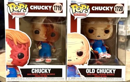 CHUCKY Funko Pop Television Set 1719-1721 BURNT, OLD, PHANTOM CHUCKY Horror w/PP - Picture 2 of 8