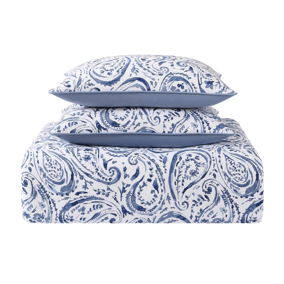 Oceanfront Resort Indienne Paisley Cotton Comforter Set Blue Full - Queen - Image 4 of 4