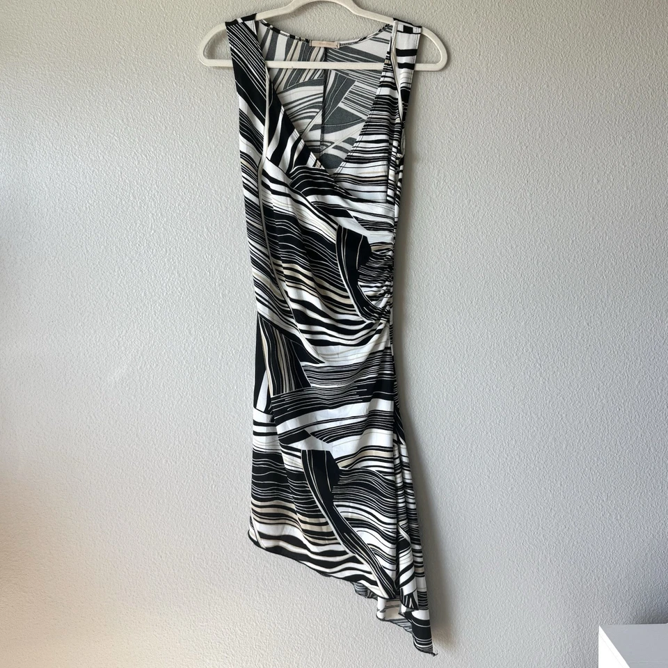 Vestido Forever 21 Vintage Talla Mediana Dobladillo Asimétrico Abstracto Años 90 Y2K Hecho en EE. UU. Foto 2 de 4