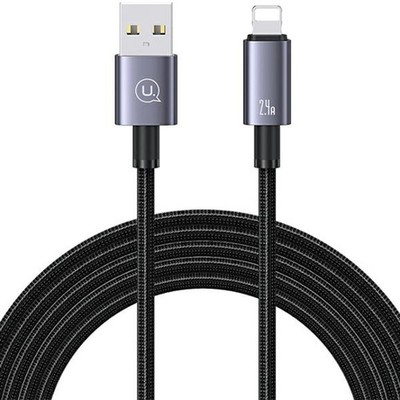 USAMS USB-A auf Lightning-Kabel 2,4 A 2 m Schnellladekabel Stahl