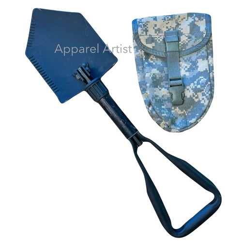 Authentic US Military Entrenching Shovel Collapsible D Handle W/New ACU Cover