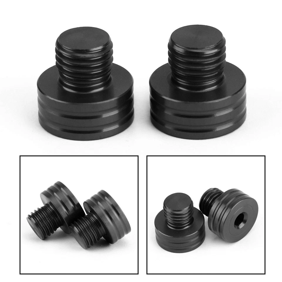 2x miroir d'obturation'boulons noir pour Yamaha MT09 MT10 XSR900 XSR700 FZ1 FZ8. - Photo 1/4