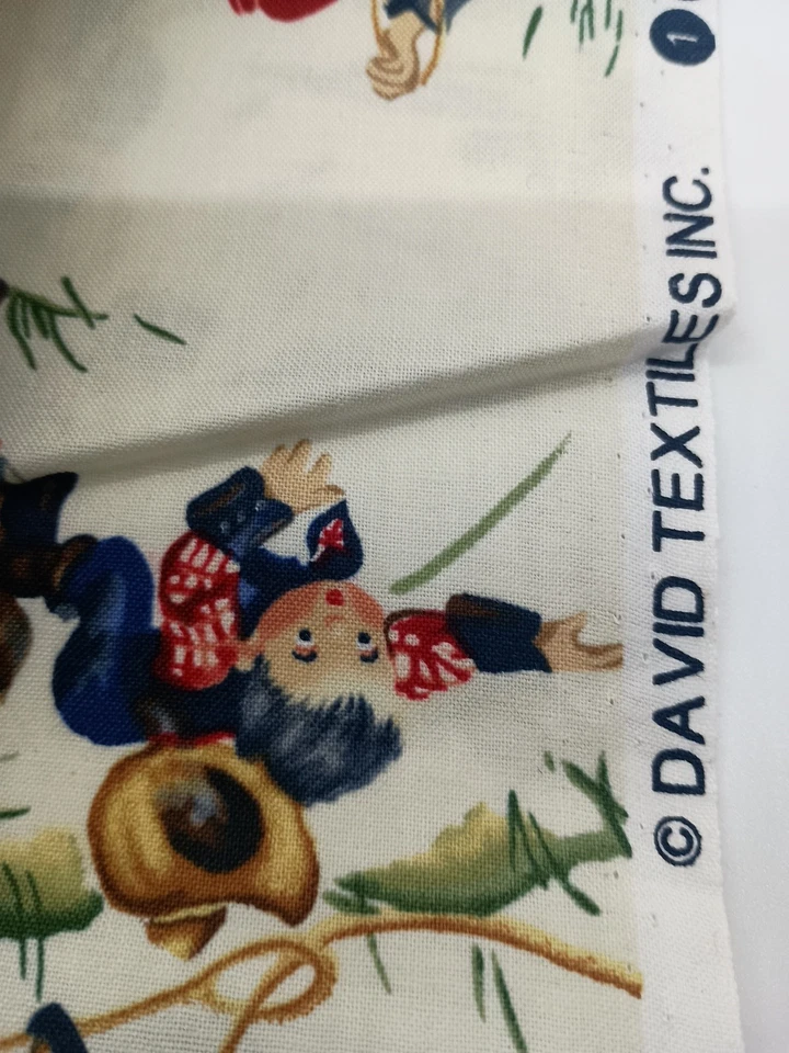 Retro Vaquero Algodón Niños Vintage David Textiles 1 Yarda 44"X36" Nuevo Sin Etiquetas Caballo Burro Foto 4 de 4