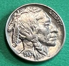 1937 Buffalo Nickel AU/BU Condition