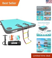 Inflatable Floating Dock Air Dock Platform Floating Island Raft with None-Sli...