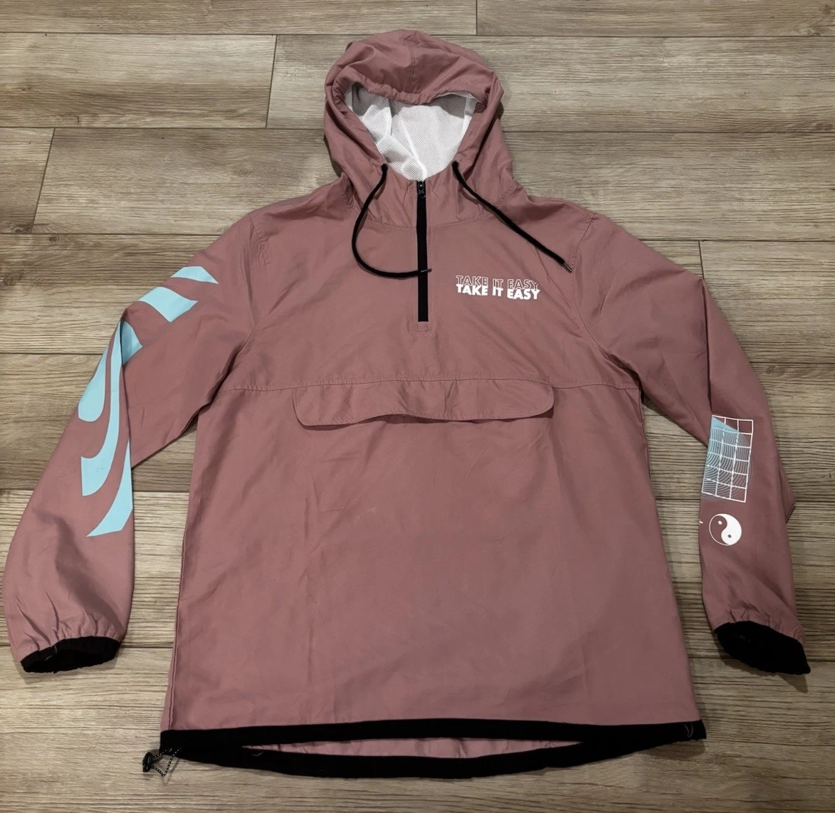 Brooklyn Cloth Half Zip Anorak/windbreaker Packable -Very Lightweight