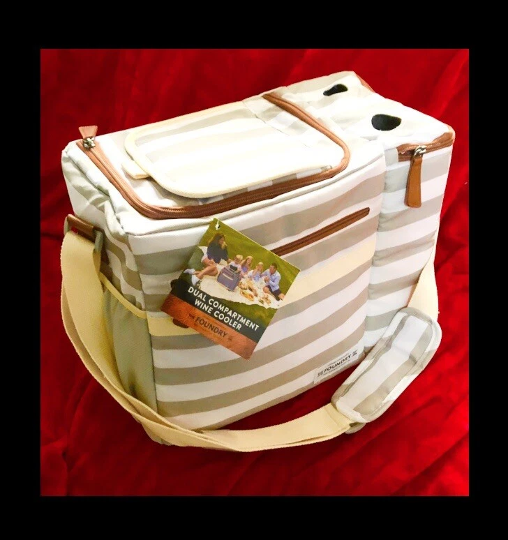 Foundry Insulated Picnic Wine Cooler Caddy Tote Shoulder Bag,keeps Cold 2 Days!