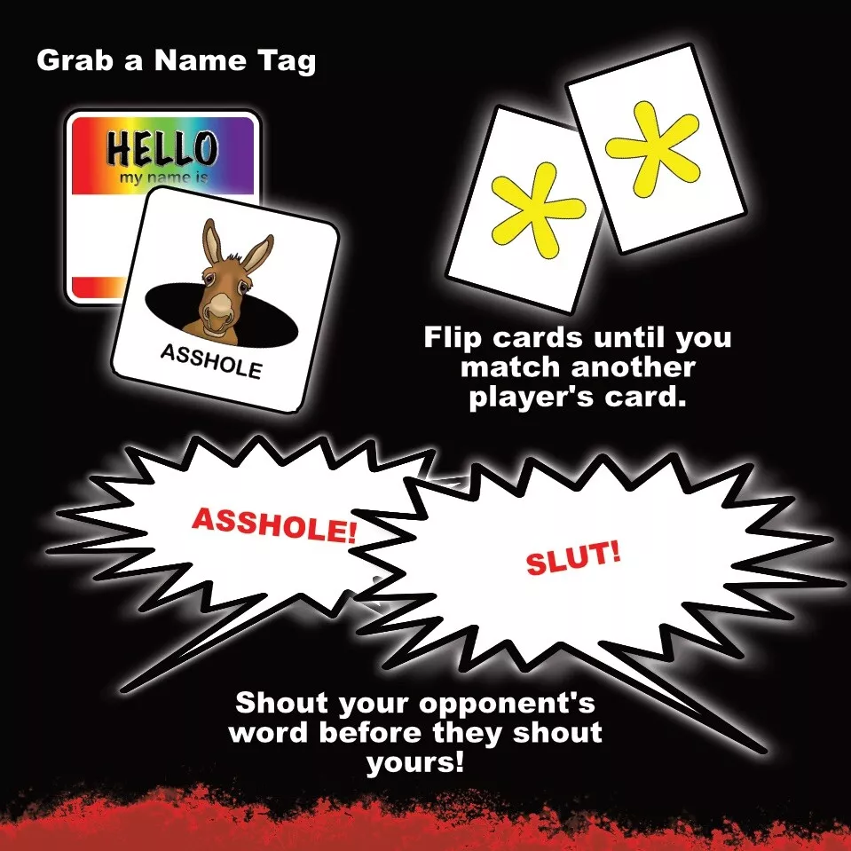 Uncensored The Adult Party Game of Shouting Obscenities. PunsTaboo  WordsHumor | eBay