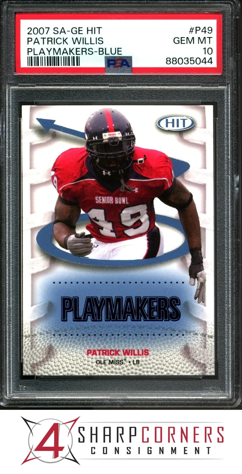 Patrick Willis SA-GE Hit Playmakers #P49 Blue