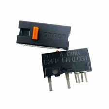 Omron D2FP-FH (LOGI) Optical Orange Dot 5-Pin Mouse Micro-Switch (2 Pieces)