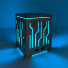 Real Bamboo Essential Oil Aroma Diffuser Ultrasonic Aromatherapy Color LED 200ml