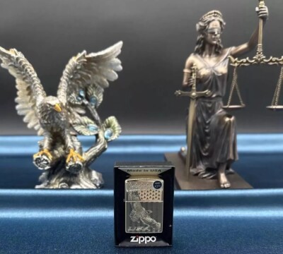ZIPPO FLYING EAGLE USA ENGRAVED HIGH POLISH BRASS 2023
