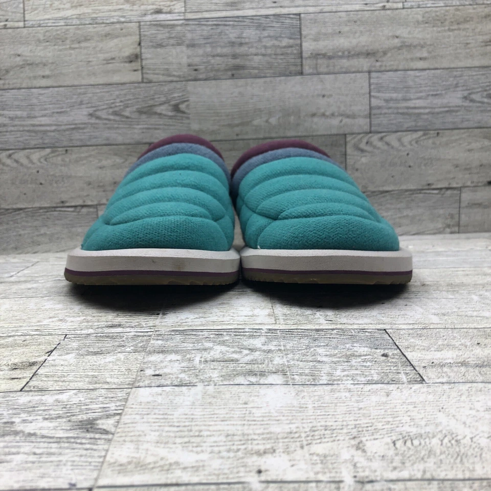 Mocasín sin cordones Sanuk Puff N Chill Ombre cómodo para mujer talla 5 azul verde azulado Foto 2 de 4
