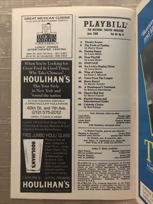 ARISTOCRATS Jun 1989 Off-Broadway Playbill! BRIAN FRIEL Play THOMAS  BARBOUR! | eBay