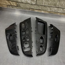 2006-11 Civic 4DR Window Switch Covers Fiber Hydro Dipped Dip Vtec Jdm trim Dip