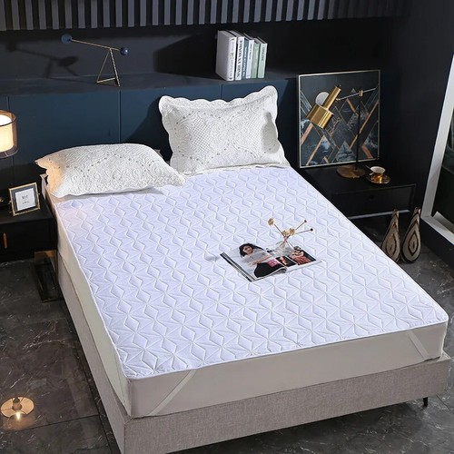 Sandwich Cotton Quilted Waterproof Bed Pad Elderly Children Bed Protectors Pads - Picture 7 of 32