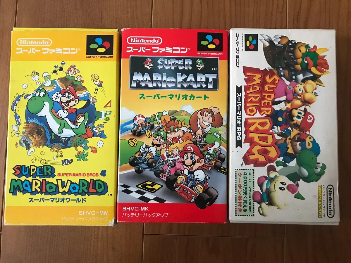 Super Mario World Kart RPG Lot Super Famicom SFC SNES Japan Nintendo