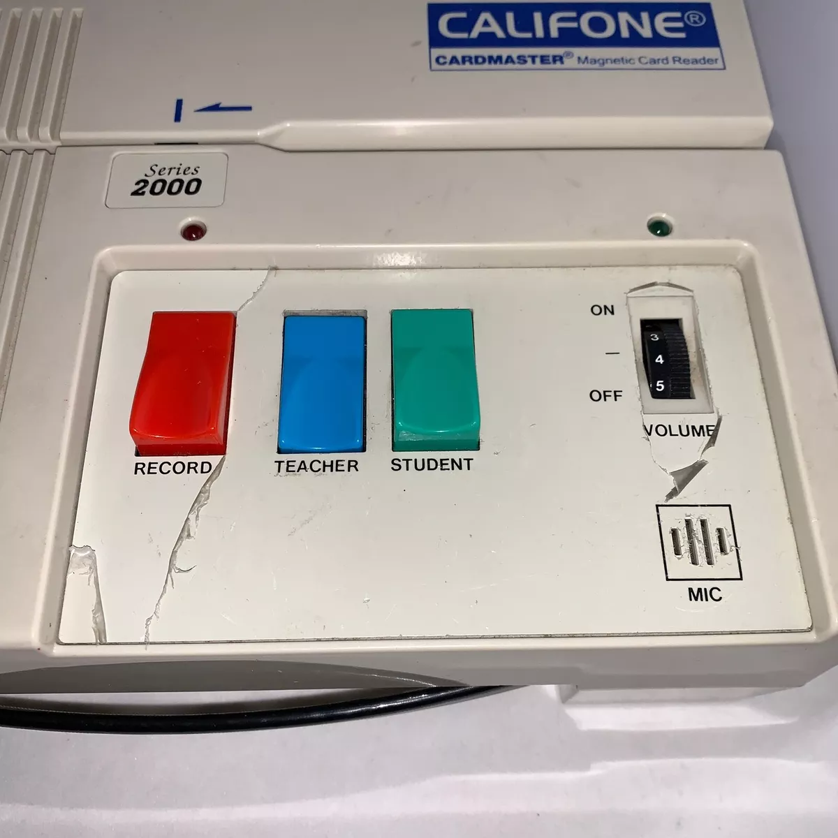 Califone Cardmaster SERIES 2000 Magnetic Card Reader Model 2010 w/ Case