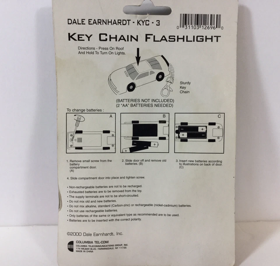 NASCAR Dale Earnhardt Sr Linterna Llavero Goodwrench Service Plus 2000 Nuevo Foto 2 de 4