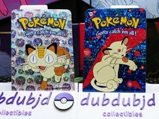 Pokemon Nintendo Vending Prism Holo Vintage Sticker #052 053 MEOWTH PERSIAN rare