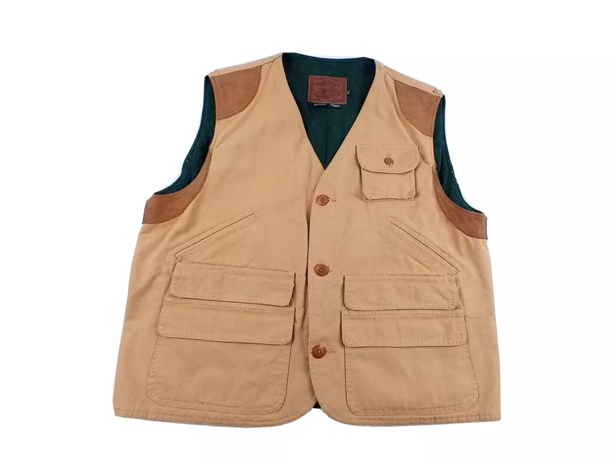 VTG 90s Polo Ralph Lauren Sportsman Mens XL Khaki Hunting Vest Shooting USA Made