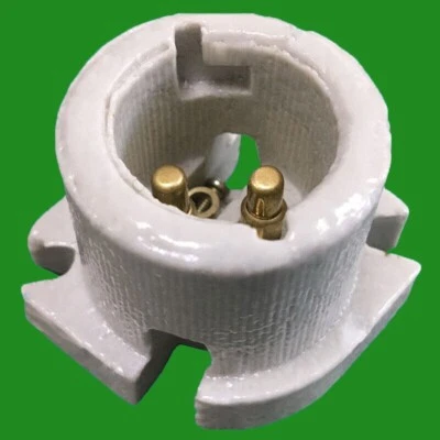 FN 4x Bayonet B22 Glazed Ceramic Lamp Holder BC Porcelain Socket Side Fitting