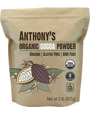 *2 PK**Organic Raw COCOA POWDER Gluten-Free Non-Gmo~Total 4 Lbs~by Anthony's