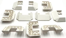 Lego 10 New White Wedge 6 x 4 Cutout Train Roof with 9 Large Bottom Tubes Pieces