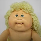 New ListingVintage Cabbage Patch Kids doll teeth blonde hair green eyes 1989 open mouth TLC