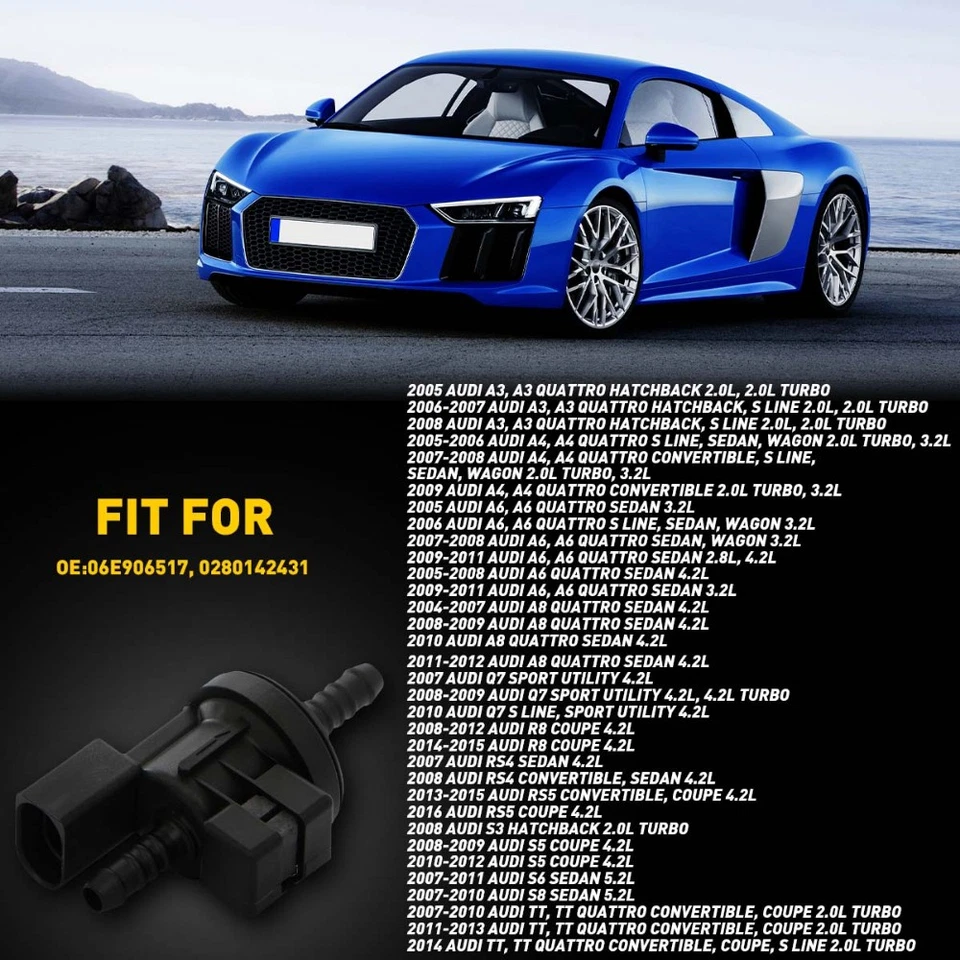 Juego de 2 bidones de purga para válvula nueva Audi A3 A4 A8 Q3 Q4 Q7 R8 RS4 RS5 S3 S5 S6 Foto 3 de 4