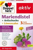 Doppelherz Mariendistel Artischocke LöWenzahn +Cholin Zink - 30 Kapseln,Vegan
