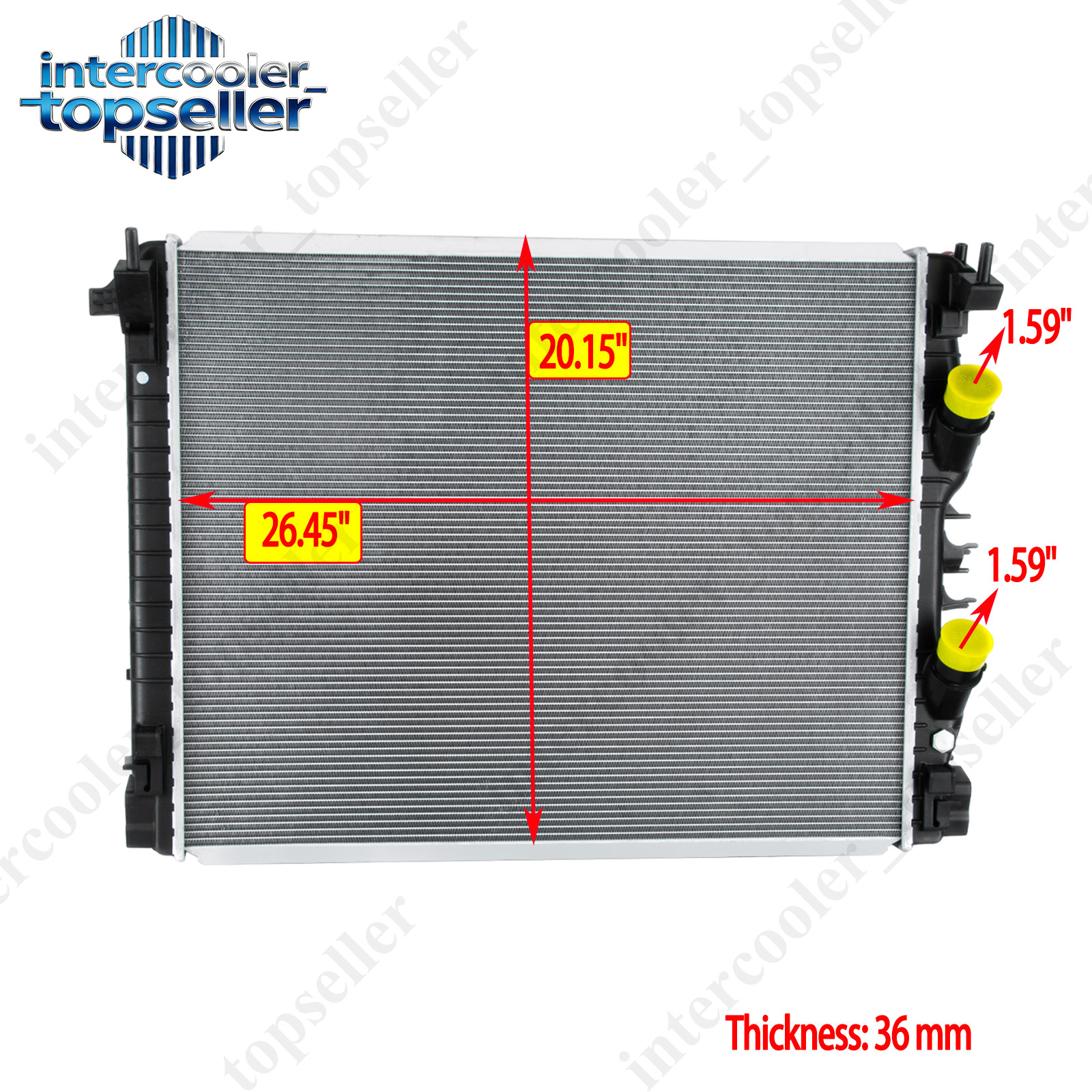2 Row Radiator For 2014-2020 Maserati Ghibli Quattroporte Levante #670109996