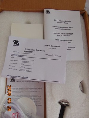 Ohaus MB27 Compact Scientific Portable Moisture Analyzer 90g cap 1Mg +-.01% Acc