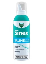 Vicks Sinez Saline Ultra Fine Nasal Mist Instant Congestion 5oz x2 Exp 8/2027