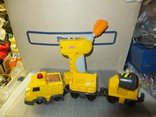 Geotrax Remote Control Yellow Construction Train W Cement Car Mix n Go works