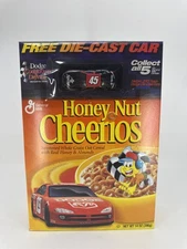 General Mills Honey Nut Cheerios Unopened Cereal Box W/ Free Die-Cast Dodge Car 