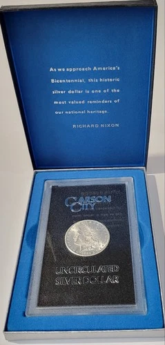 1883 CC GSA Uncirculated Morgan Silver Dollar with Box