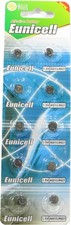 10 Eunicell AG1 / 164/364 / LR621 Button Cell Battery Long Shelf Life 0% Mercury