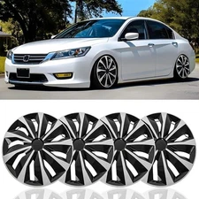 4Pcs 15" Wheel Covers Hub Caps Replacement fits R15 Tire & Steel Rim Universal