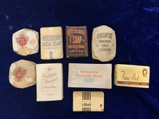 Vintage Lot Of 9 Woodbury, Colgate, Cashmere, Remmers, Cuticura Bar Soap