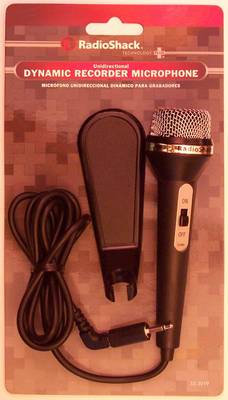 RadioShack 33-3019 Unidirectional Dynamic Recorder Microphone ~ 4 Foot Cord