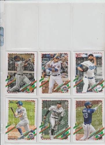 2021 TOPPS WALMART HOLIDAY BASEBALL MATALIC (21) CARD LOT W/C.KERSHAW, ROOKIES - Picture 2 of 3