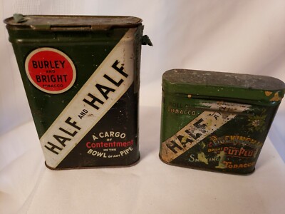 (2)Vintage Half and Half Tobacco Cans