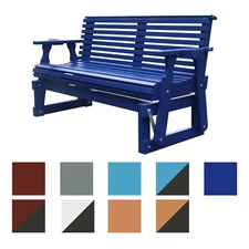 Beneouya 5FT Outdoor Glider Bench with High Roll Back