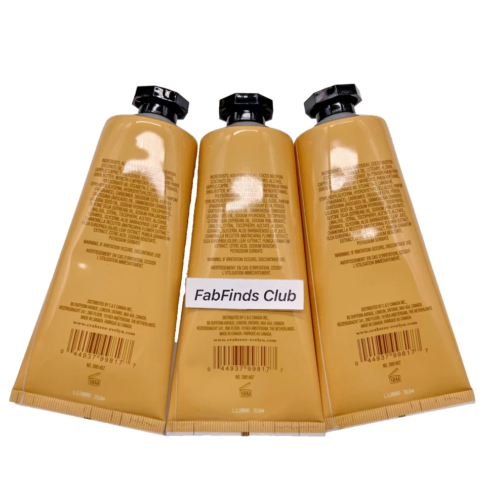 Crabtree & Evelyn Tarocco Orange Hand Therapy Cream Set 10.5oz (3x3.5oz) - Image 2 of 4