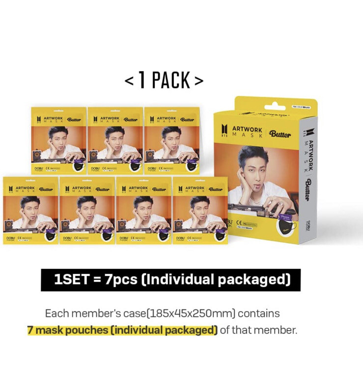 2 pack DOBU BTS MASK BUTTER Edition, RM Artwork Cool violet