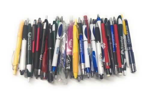 50ct Wholesale / Bulk Lot Misprint Ballpoint Ink Click Pens: Mixed Colors/Styles - Picture 1 of 6