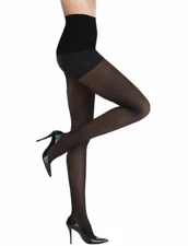 Commando Ultimate Opaque control tights HC0T1 black   small  NIB