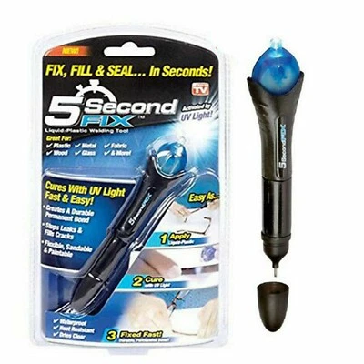 5 SECOND FIX Quick 5 Second UV Light fix Liquid Plastic Welding compound glue repair pen tool